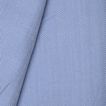 100% puro cotone doppio ritorto twill blu spigato