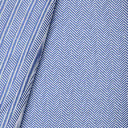 Camicia blu tessuto cotone twill doppio ritorto, lavorazine pregiata che rende il tessuto morbido e resistente