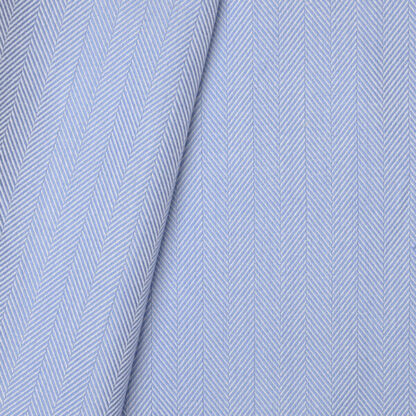 camicia su misura tessuto in 100% puro cotone doppio ritorto twill celeste scuro